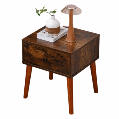 Charlie Dark Brown Single-Drawer Nightstand