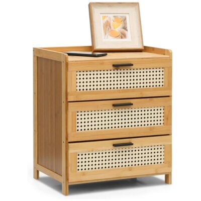 Bambu 3-drawer Bamboo Nightstand
